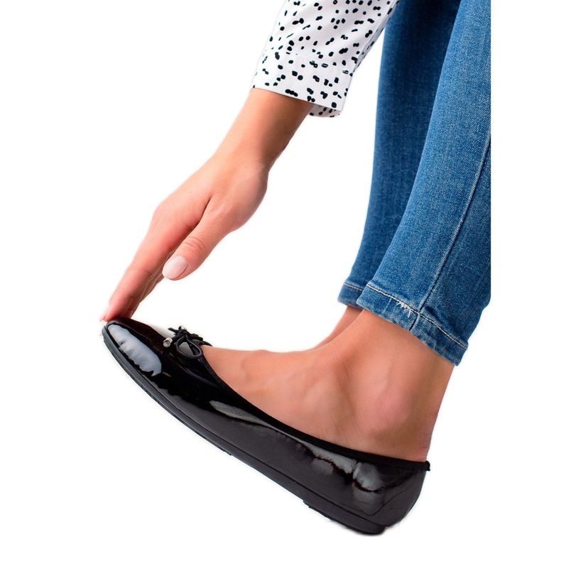 Renda Bailarinas lacadas clássicas preto