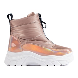 Botas de neve na plataforma VINCEZA dourado