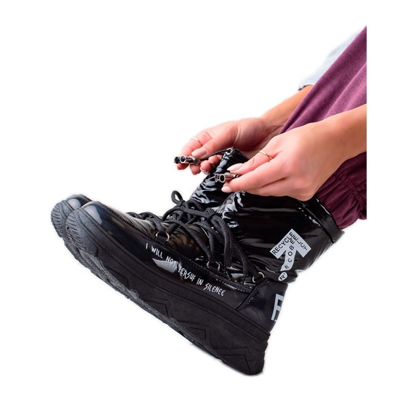 Botas de neve cintilantes VINCEZA preto