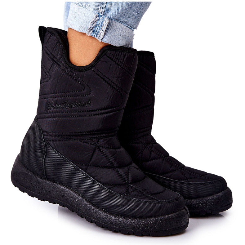 PE1 Botas Winessa High Black para neve aquecidas preto