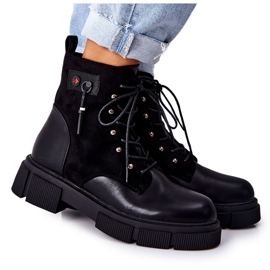 POTOCKI Trabalhadores de botas de couro amarradas de preto à sua maneira!