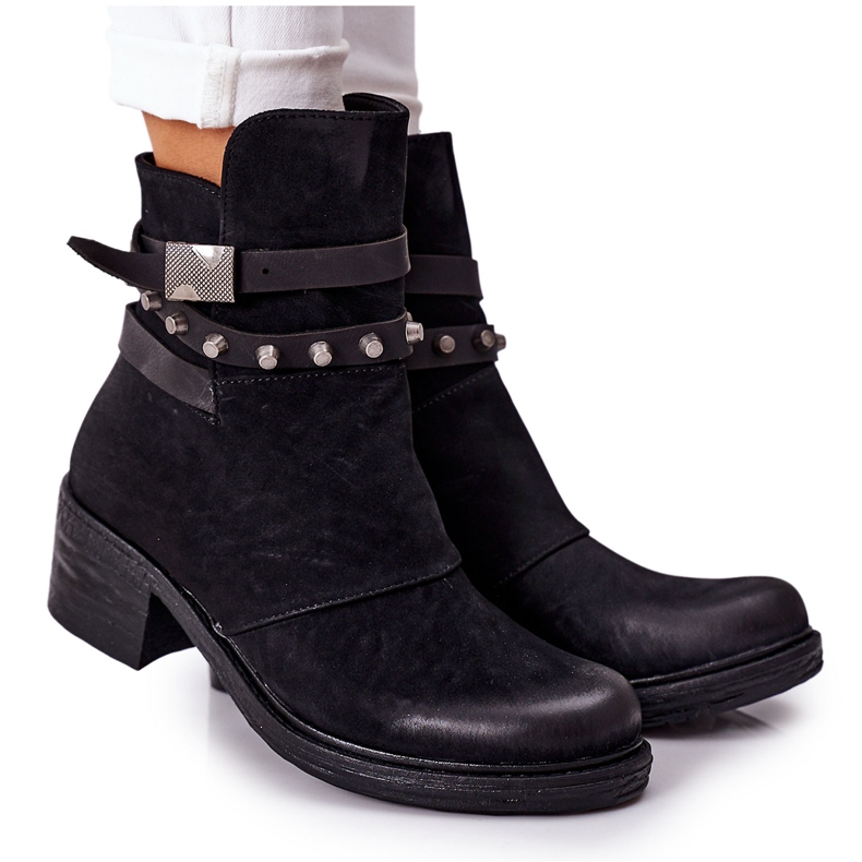 PS1 Botas Quentes De Salto Alto Preto Effie
