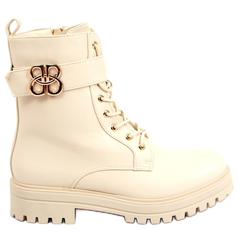 Botas militares Vicky Beige bege