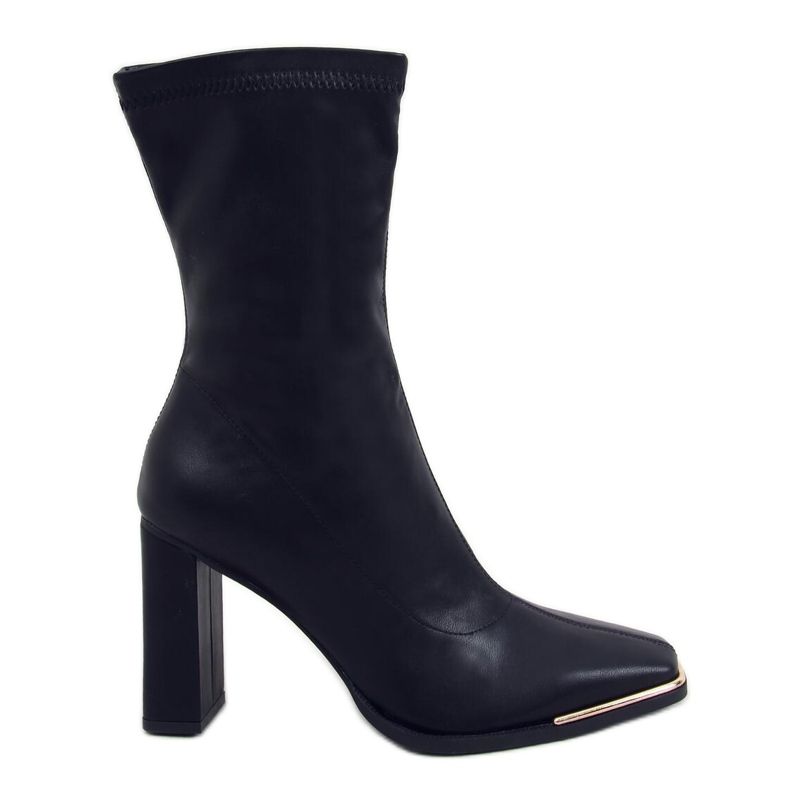 Botas Luna Black de salto alto preto
