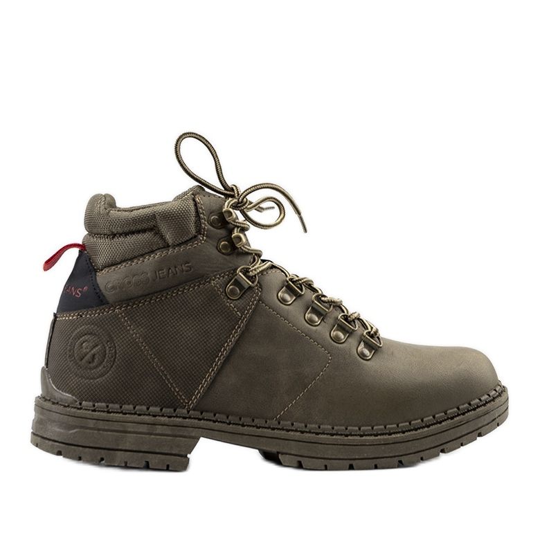 Cross Jeans Sapatos de trekking de Jeans Chapa para homens verdes