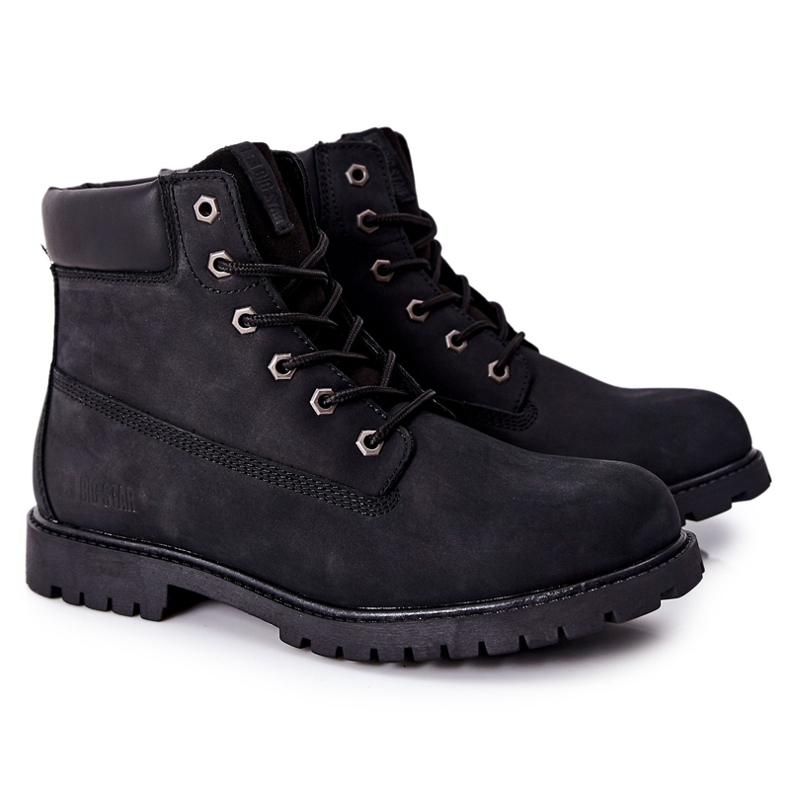 Botas de couro Big Star II174263 pretas preto