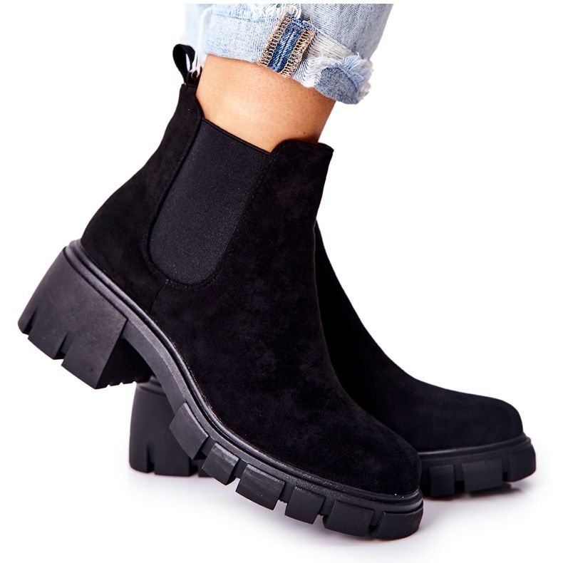 PS1 Botas quentes no salto alto Black Madge preto