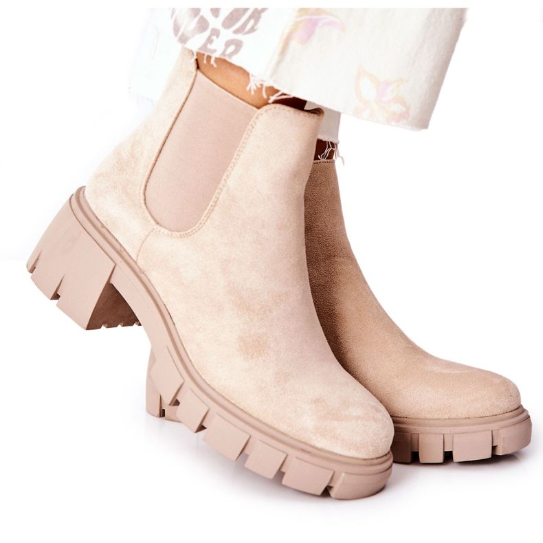 PS1 Botas quentes de salto alto Beige Madge bege