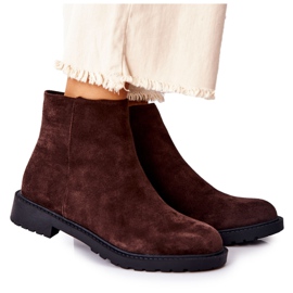 PH1 Botas Chelsea Botas De Salto Riso Marrom Laurette