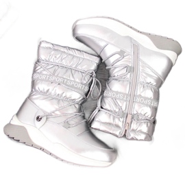 Botas de neve impermeáveis ​​Jr EVE324B prata branco