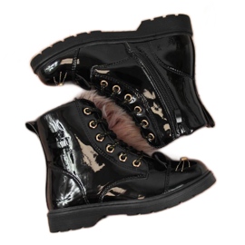 PA1 Botas isoladas Jr EVE319A pretas branco preto