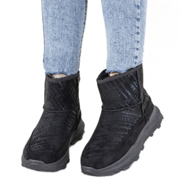 Botas de neve Crescent femininas negras preto