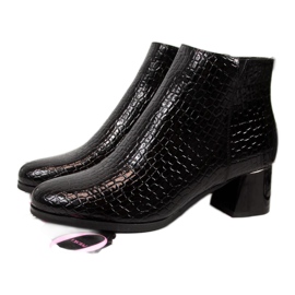 Botas de salto alto com pele de cobra Potocki W WOL30A preta preto