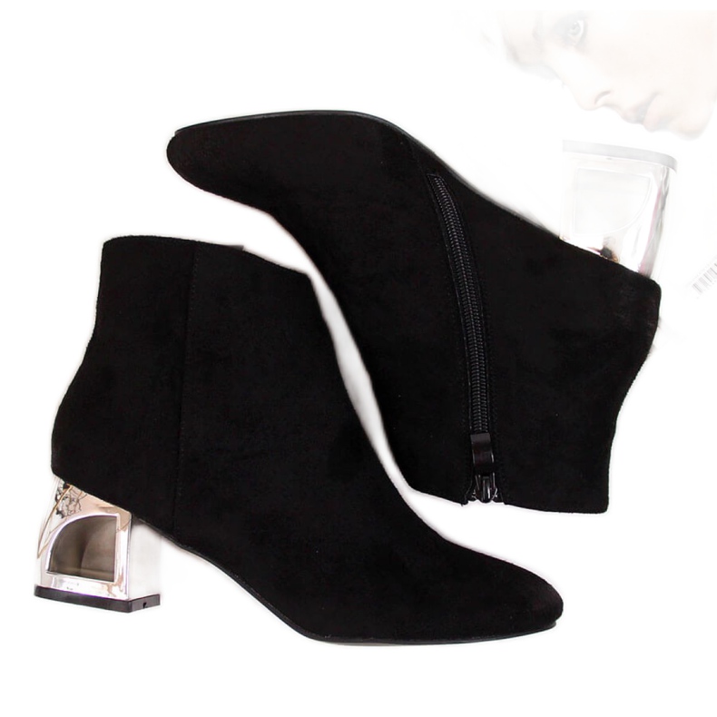 Botas com salto decorativo T.Sokolski W SCA144A preto