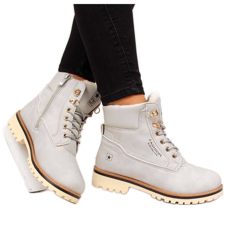 Botas isoladas femininas - Notícias W EVE249B cinza