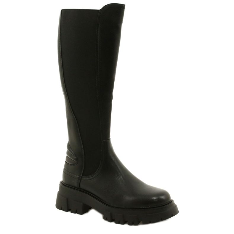 Botas femininas Sergio Leone KZ748 pretas preto