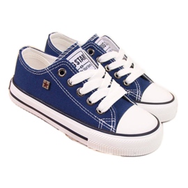 Sapatos azul marinho Big Star Jr. FF374202 branco azul-marinho