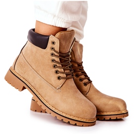 PH1 Botas Quentes Beige Esmagamento Feminina castanho