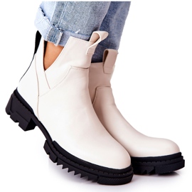 POTOCKI Botas Corano Brancas Com Corte Zip branco
