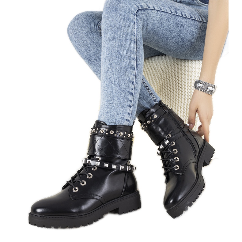 Botas lapierre pretas planas preto Botas lapierre pretas planas preto