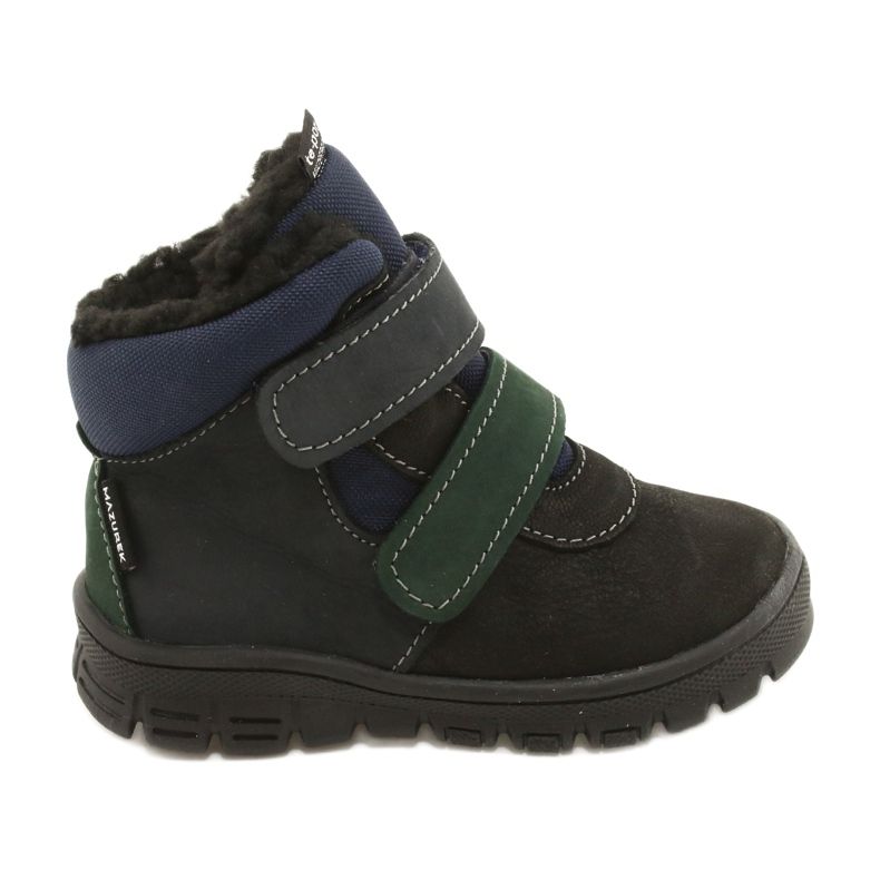 Botas de meninos com uma membrana impermeável Mazurek 1360 Black and Navy Blue preto