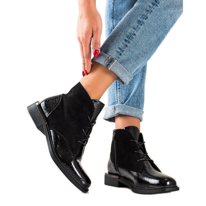 Botas pretas de Sergio Leone preto