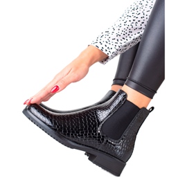 Botas elegantes com zíper VINCEZA preto