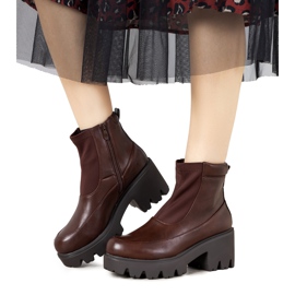 Botas marrons com sola alta Halette castanho