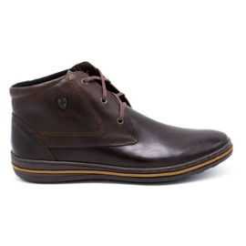 Polbut Botas de inverno masculinas 339F marrom escuro