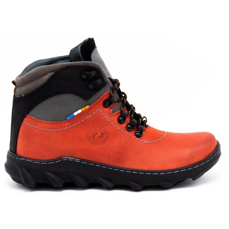 Olivier Botas de couro de inverno masculinas 150GT vermelhas vermelho