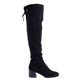 Goodin Botas elegantes com salto decorativo preto