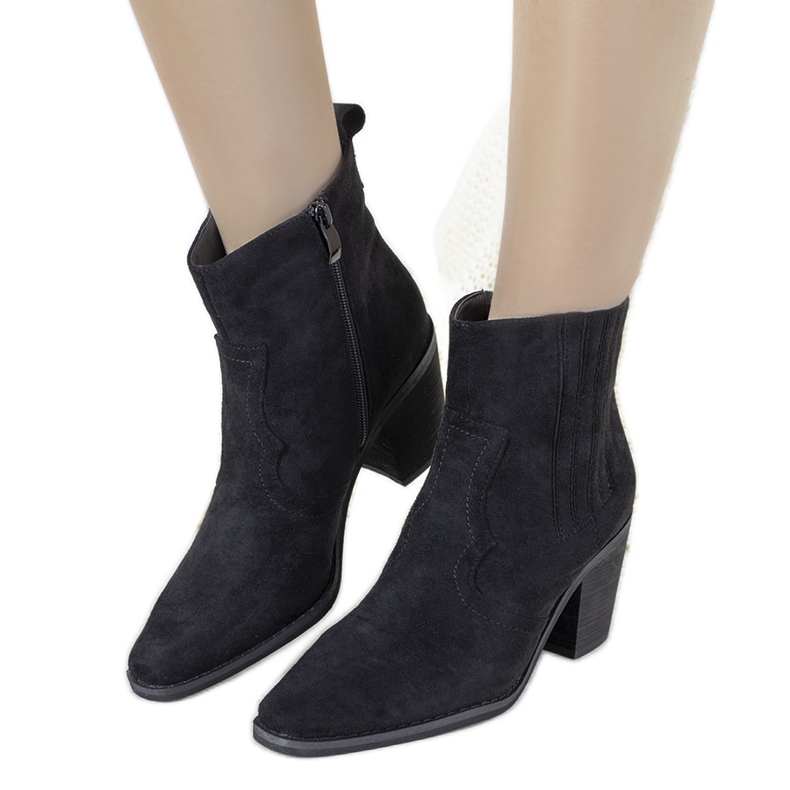 Botas de cowboy pretas com inserções de pele de cobra Babette preto