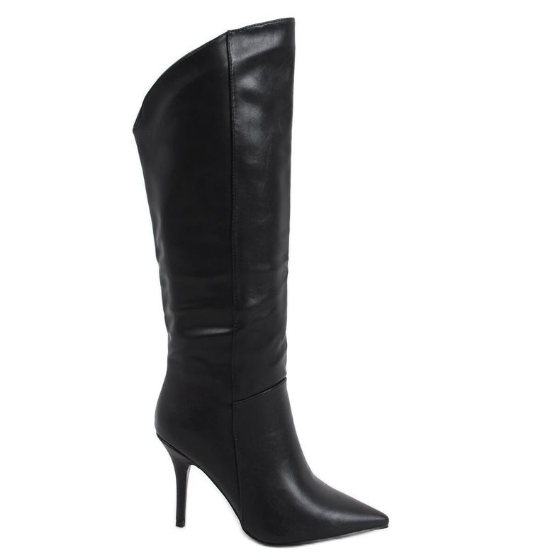 Botas pretas em salto agulha, preto RB57P Preto