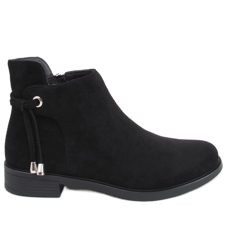 BM Botas rasas femininas negras MR-10 pretas preto