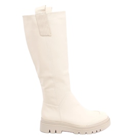 Botas femininas creme QT27P bege