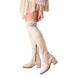 TRENDI Mosqueteiros casuais de camurça bege TRENDI Mosqueteiros casuais de camurça bege