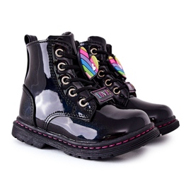 PE1 Botas Laqueadas Aquecidas Com Lã Preta Anlon ['preto'] preto