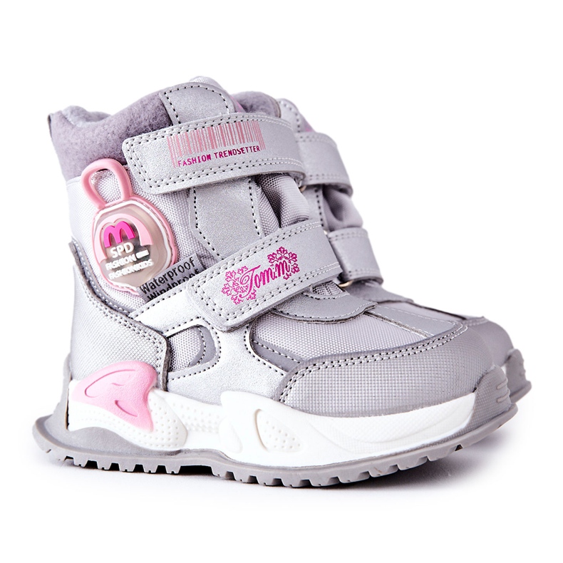 PJ2 Botas de neve quente infantil Botas prata Nemi