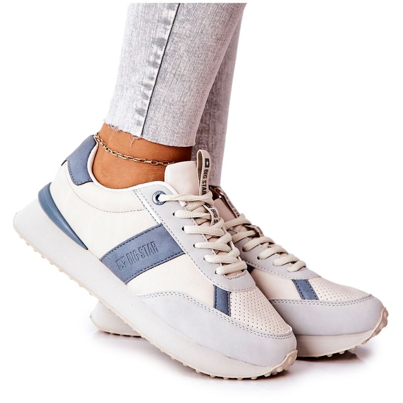 Tênis esportivos Memory Foam Big Star II274397 cinza-azul