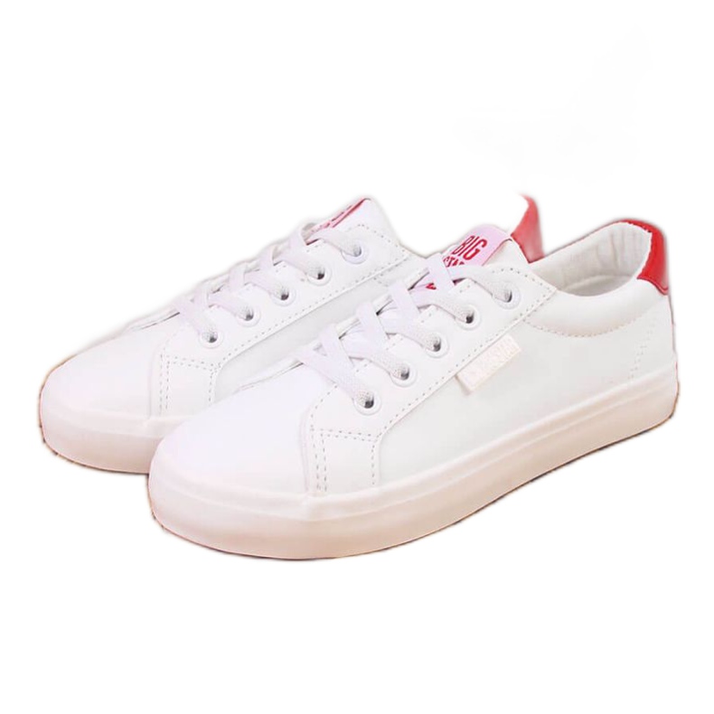 Tênis de couro low eco Big Star Jr DD374134 branco castanho