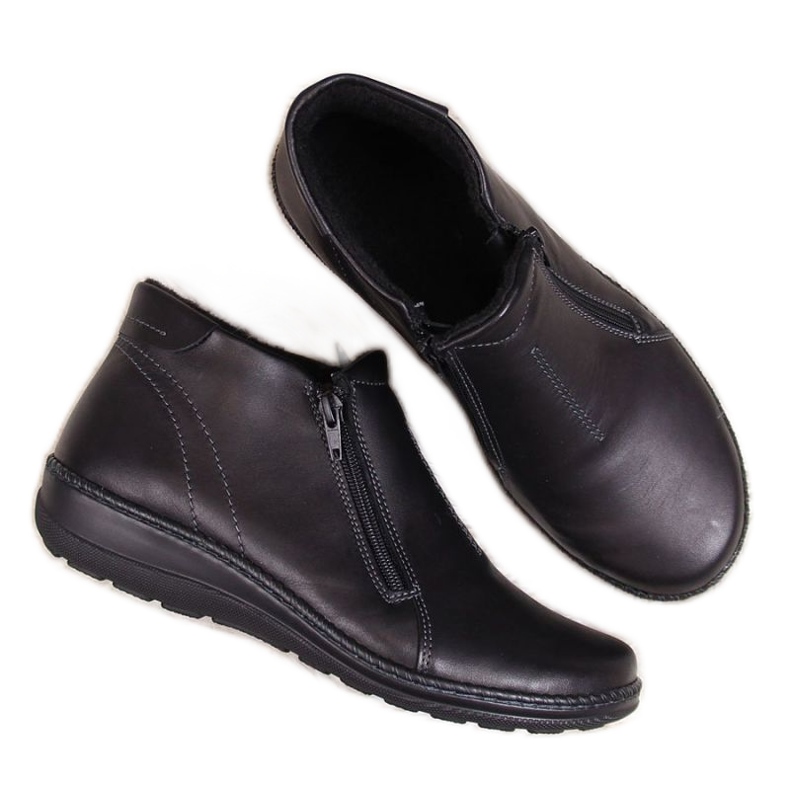 Botas de couro confortáveis ​​Helios W 642 preto