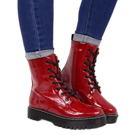 Botas isoladas lacadas S. Barski W OLI71B Vermelho