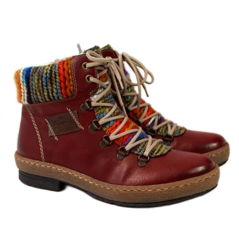 Botas isoladas Maroon W Rieker Z6743 vermelho