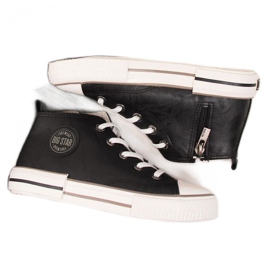Tênis em couro ecológico Big Star Jr II374003 preto
