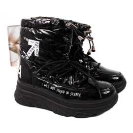 Botas de neve na plataforma Vinceza W JAN48A pretas preto
