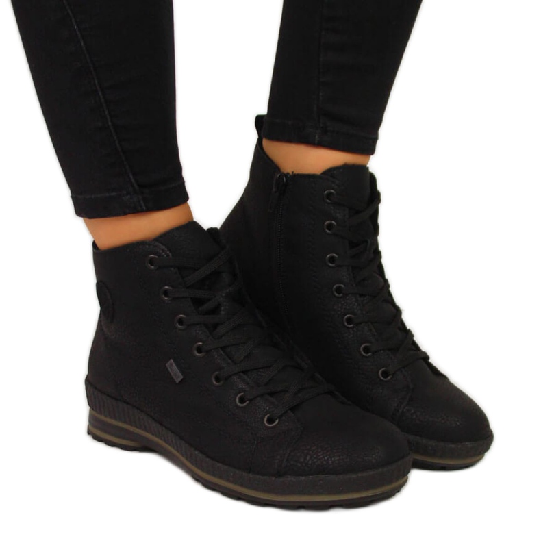 Botas de caminhada pretas confortáveis ​​Rieker W Z2400 preto