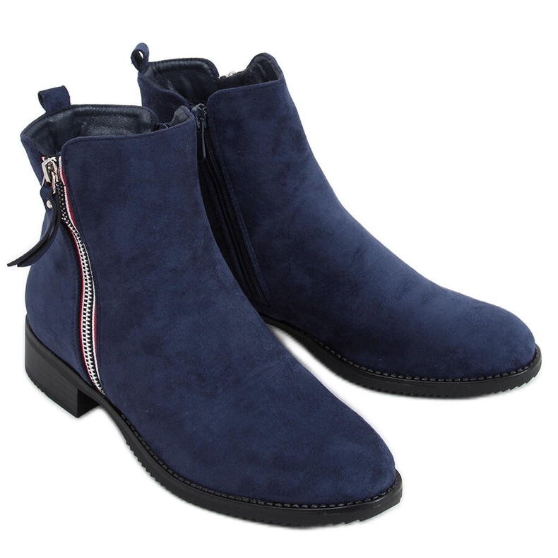 Botas de camurça Isabel Navy azul marinho