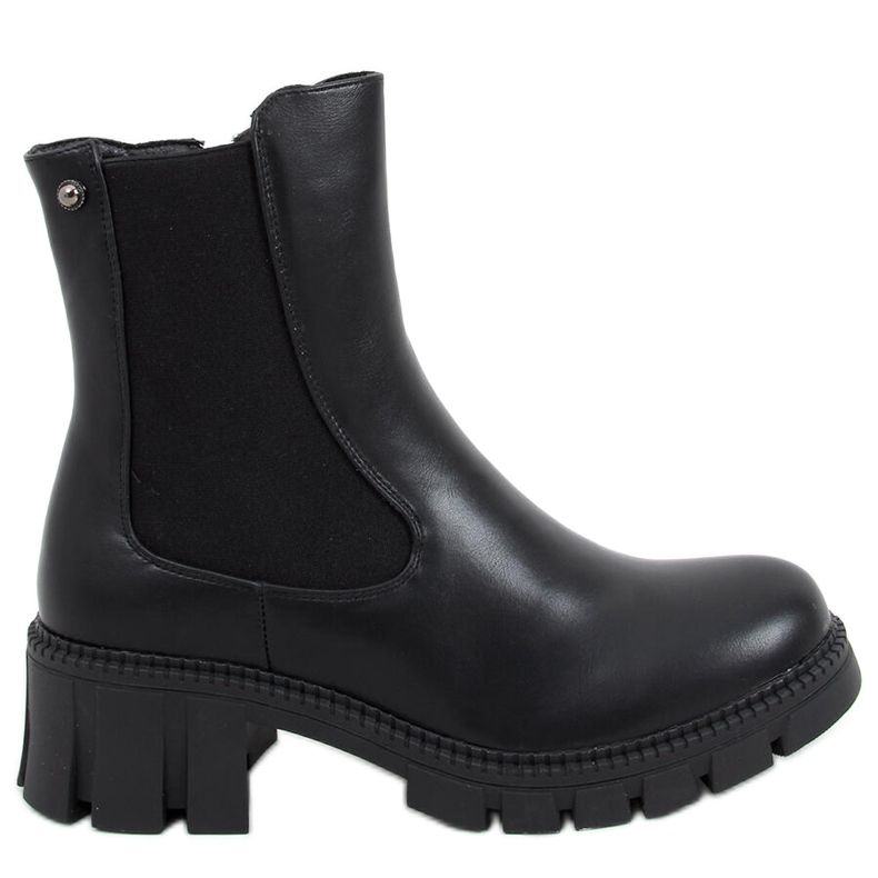 Botas Chelsea com cano alto Tutu Preto
