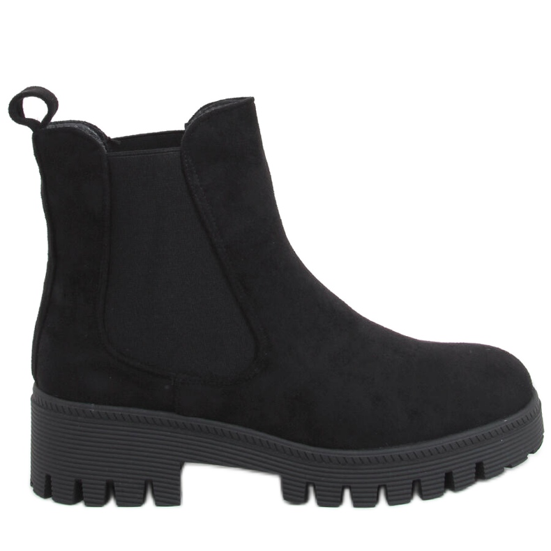 Botas chelsea femininas negras desagradáveis preto