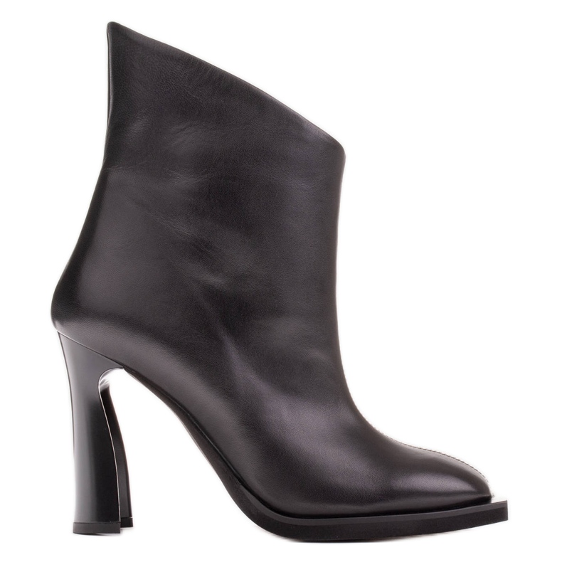 Marco Shoes Botas elegantes com costura preto